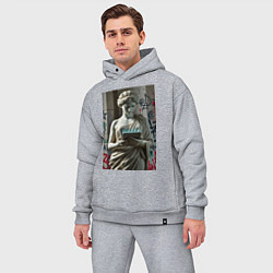 Мужской костюм оверсайз Стрит арт и античность, цвет: меланж — фото 2