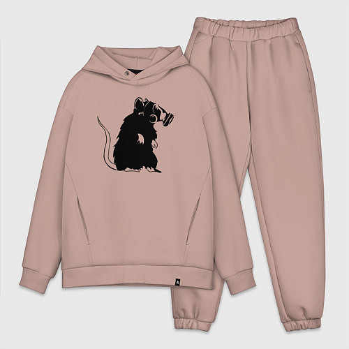 Мужской костюм оверсайз Gas rat / Пыльно-розовый – фото 1