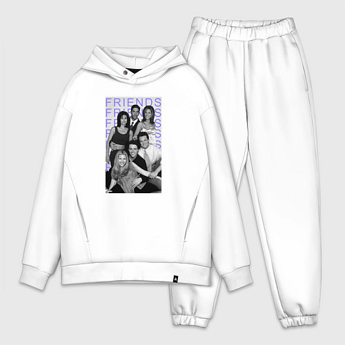 Мужской костюм оверсайз Сериал Друзья / Белый – фото 1