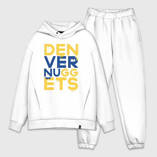 Мужской костюм оверсайз Denver Nuggets NBA / Белый – фото 1