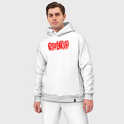 Мужской костюм оверсайз Сектор газа красный логотип, цвет: белый — фото 2