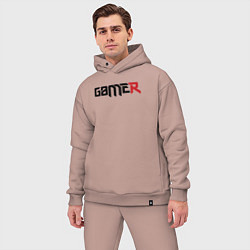 Мужской костюм оверсайз Gamer, цвет: пыльно-розовый — фото 2