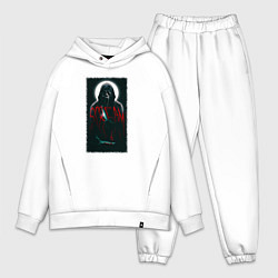 Мужской костюм оверсайз Крик гостфейс с луной, цвет: белый