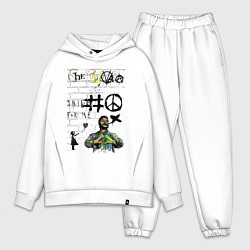 Мужской костюм оверсайз Che Guevara граффити, цвет: белый