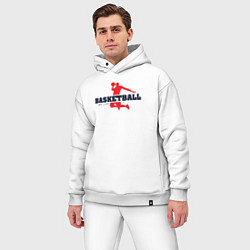 Мужской костюм оверсайз Баскетбол моя жизнь, цвет: белый — фото 2