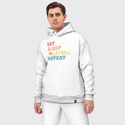 Мужской костюм оверсайз Eat sleep volley, цвет: белый — фото 2