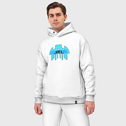 Мужской костюм оверсайз Cortex голубой aneurism iv, цвет: белый — фото 2