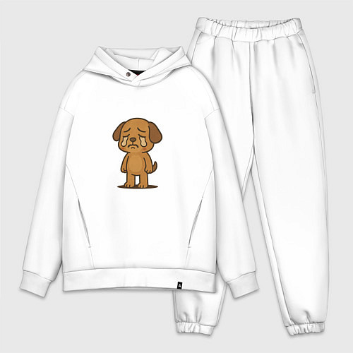 Мужской костюм оверсайз Crying Little Poppy / Белый – фото 1