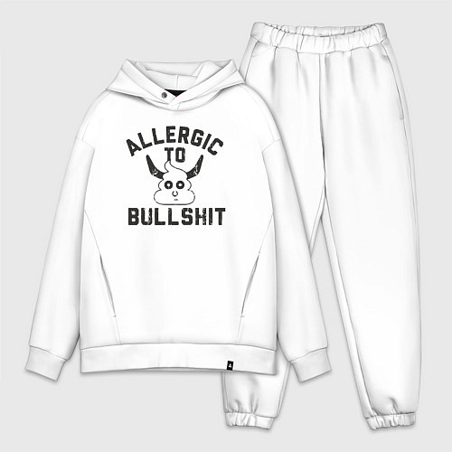 Мужской костюм оверсайз Аллергия на ерунду / Белый – фото 1
