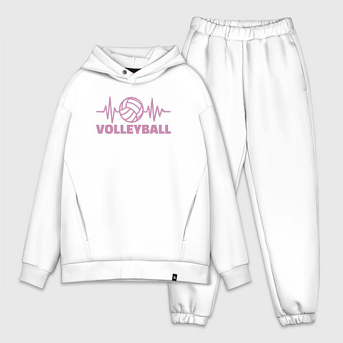 Мужской костюм оверсайз Волейбольный пульс / Белый – фото 1