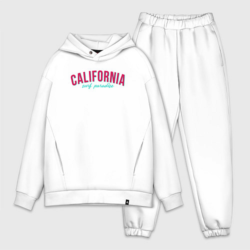 Мужской костюм оверсайз California surf paradise / Белый – фото 1