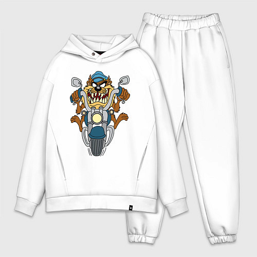Мужской костюм оверсайз Biker Taz / Белый – фото 1