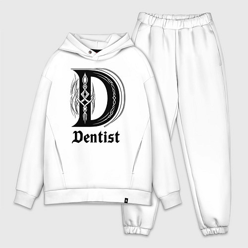 Мужской костюм оверсайз D - dentist / Белый – фото 1