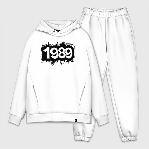 Мужской костюм оверсайз Граффити 1989 / Белый – фото 1
