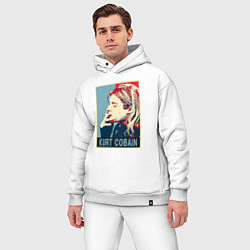 Мужской костюм оверсайз Kurt Cobain - Nirvana, цвет: белый — фото 2