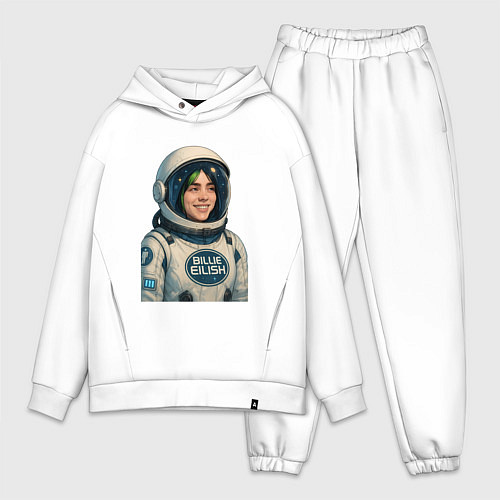 Мужской костюм оверсайз Билли Айлиш космонавт / Белый – фото 1
