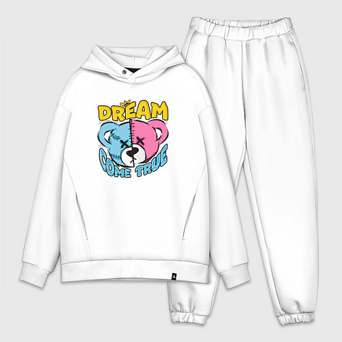 Мужской костюм оверсайз Мечты сбываются / Белый – фото 1