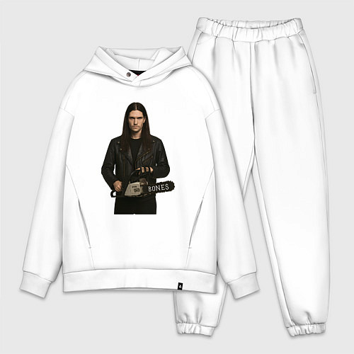 Мужской костюм оверсайз Bones с бензопилой / Белый – фото 1