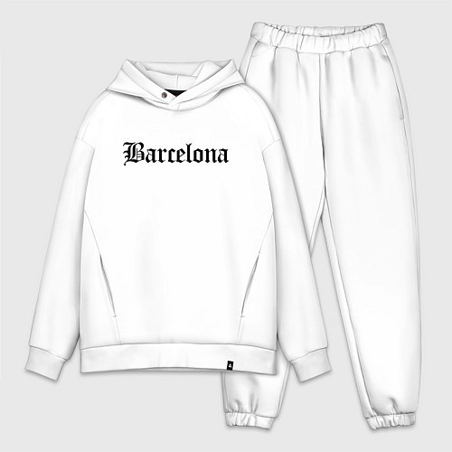 Мужской костюм оверсайз Barcelona Catalonia - Spain / Белый – фото 1