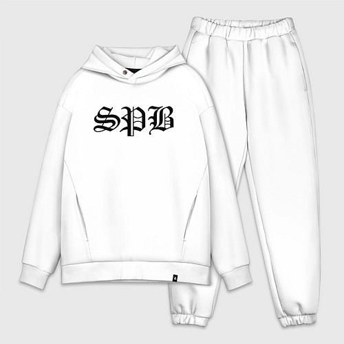 Мужской костюм оверсайз Saint Petersburg - meme / Белый – фото 1