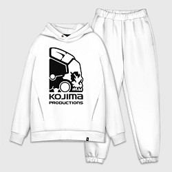 Мужской костюм оверсайз Kojima produktions logo, цвет: белый