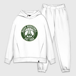 Мужской костюм оверсайз Милуоки Бакс - команда, цвет: белый