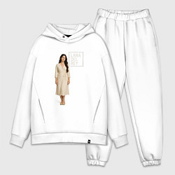 Мужской костюм оверсайз Lana Del Rey в белом платье