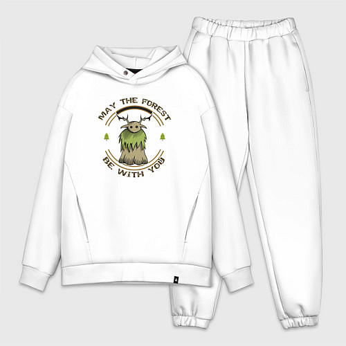 Мужской костюм оверсайз Да прибудет с тобой лес / Белый – фото 1