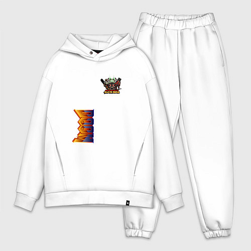 Мужской костюм оверсайз Doom персонаж из игры / Белый – фото 1