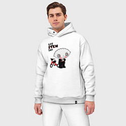 Мужской костюм оверсайз Пила Стьюи, цвет: белый — фото 2