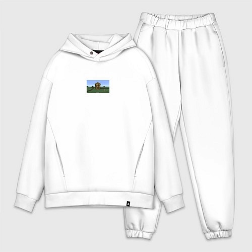 Мужской костюм оверсайз Да ты че мем майнкрафт / Белый – фото 1