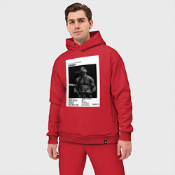 Мужской костюм оверсайз Илия Топурия постер, цвет: красный — фото 2