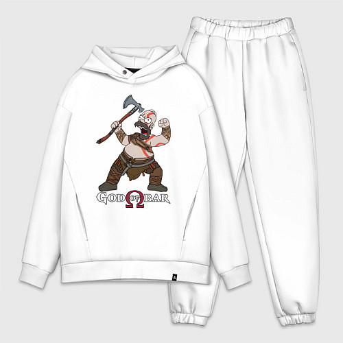Мужской костюм оверсайз Homer - god of bar / Белый – фото 1