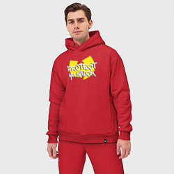 Мужской костюм оверсайз Protect ya neck Wu-Tang, цвет: красный — фото 2