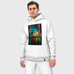 Мужской костюм оверсайз Эрик Картман киберпанк, цвет: белый — фото 2