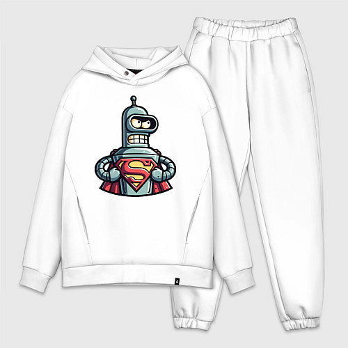 Мужской костюм оверсайз Super Bender meme / Белый – фото 1