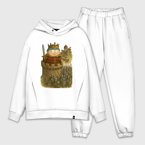 Мужской костюм оверсайз Эрик Картман король / Белый – фото 1