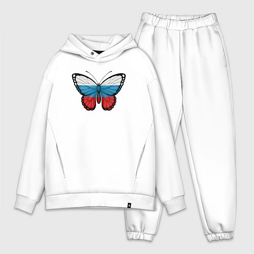 Мужской костюм оверсайз Бабочка - Россия / Белый – фото 1