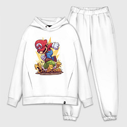 Мужской костюм оверсайз Марио, цвет: белый