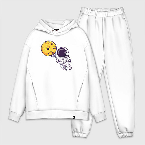 Мужской костюм оверсайз Поймать луну / Белый – фото 1