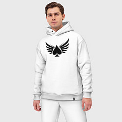 Мужской костюм оверсайз Крылатые пики, цвет: белый — фото 2