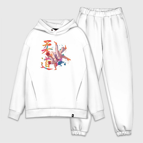 Мужской костюм оверсайз Color judo / Белый – фото 1