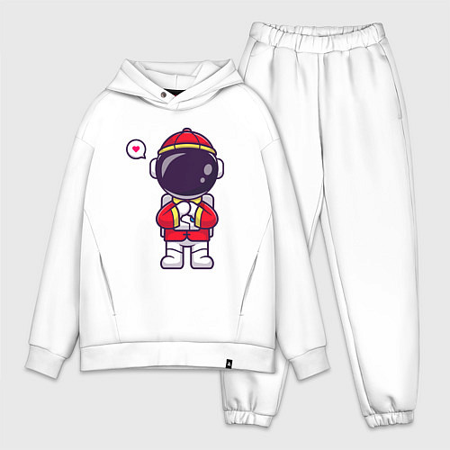 Мужской костюм оверсайз Spaceman / Белый – фото 1