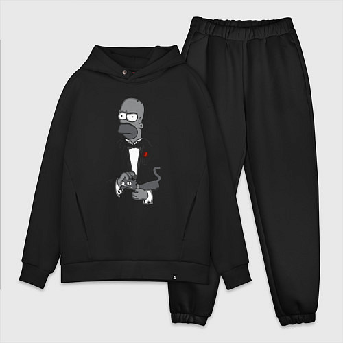 Мужской костюм оверсайз Homer godfather / Черный – фото 1
