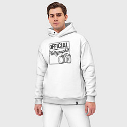 Мужской костюм оверсайз Официальный фотограф, цвет: белый — фото 2