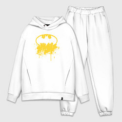 Мужской костюм оверсайз Yellow Batman, цвет: белый