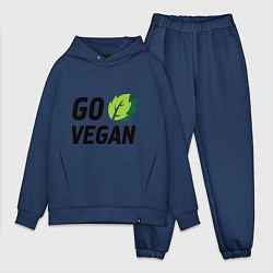 Мужской костюм оверсайз Go vegan, цвет: тёмно-синий
