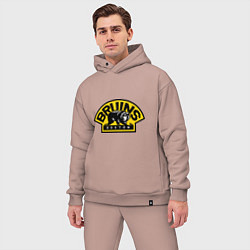 Мужской костюм оверсайз HC Boston Bruins Label, цвет: пыльно-розовый — фото 2