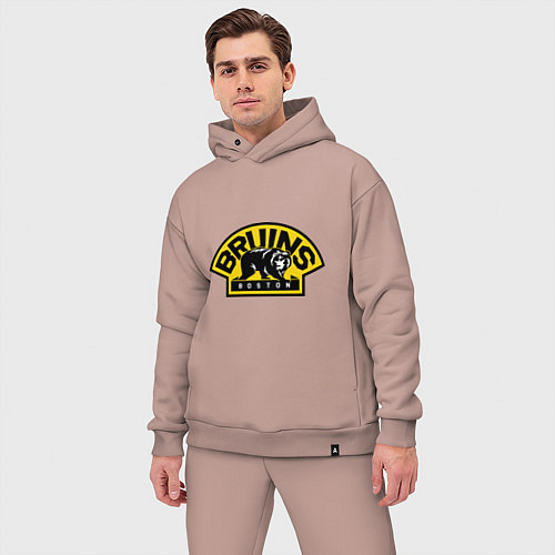 Мужской костюм оверсайз HC Boston Bruins Label / Пыльно-розовый – фото 3