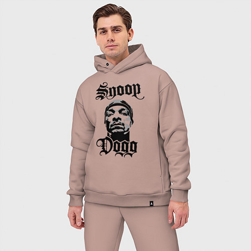 Мужской костюм оверсайз Snoop Dogg Face / Пыльно-розовый – фото 3